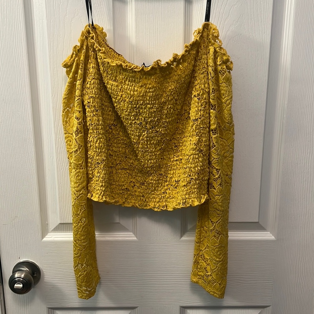 Off the shoulder floral crop top - Forever 21+ - Size 1x